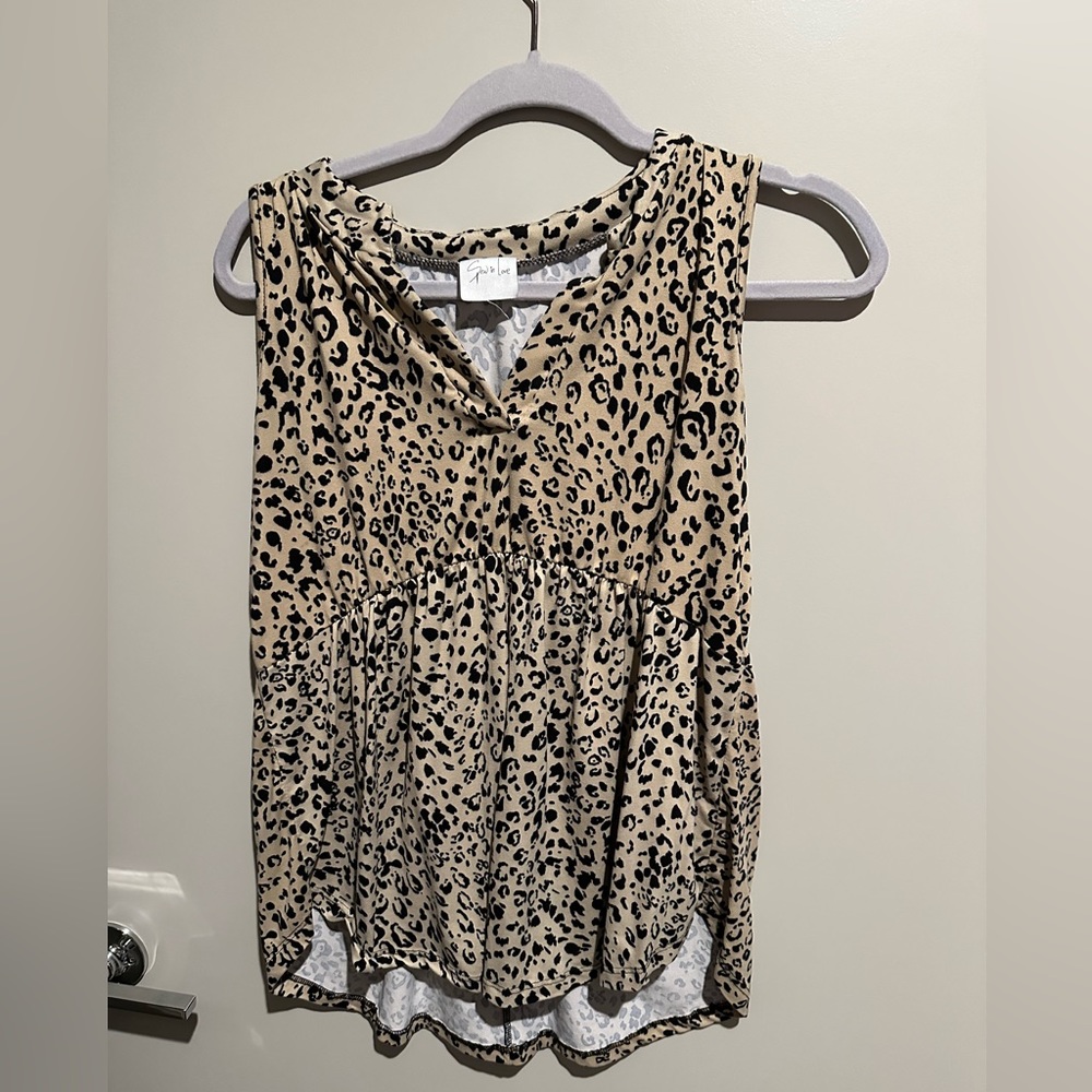Small Cheetah Print Sew in Love Top